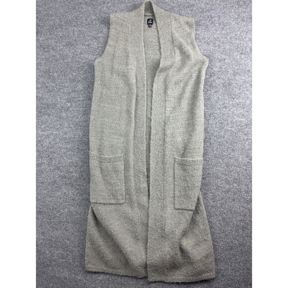 Echo New York Cardigan Sweater Women's S/M Gray Wool Blend Pockets Long Duster - Picture 1 of 6